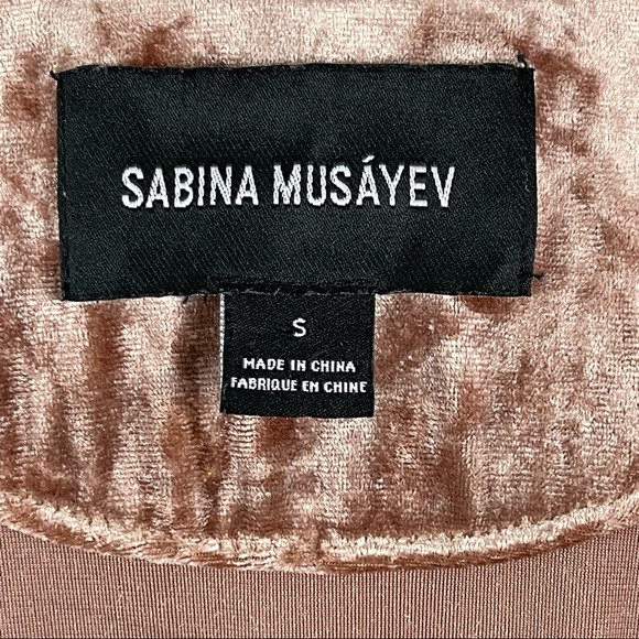 Anthropologie Sabina Musayev Pink Blushed Velvet Bomber Jacket (Sz Small) - Picture 10 of 11